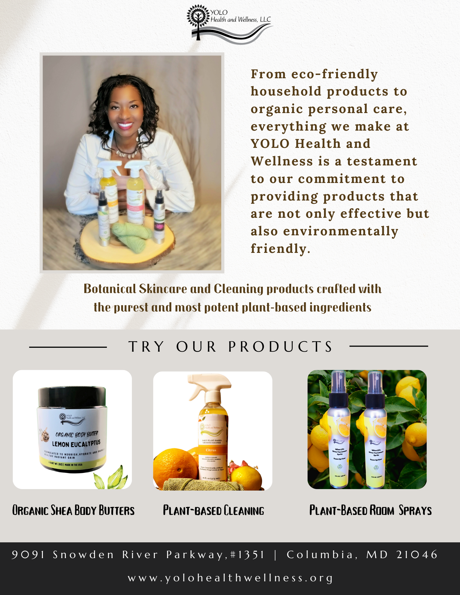 YOLO Health and Wellness eco-friendly cleaning and skincare products