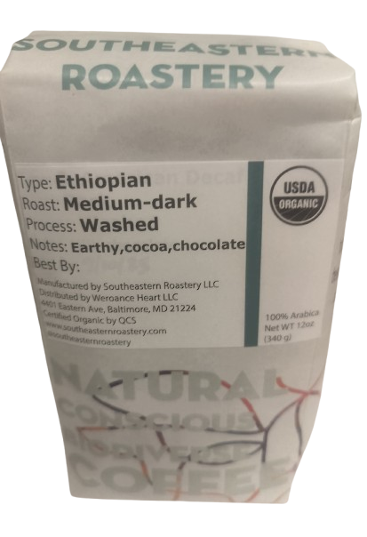 Whole Bean Organic Ethiopian Coffee